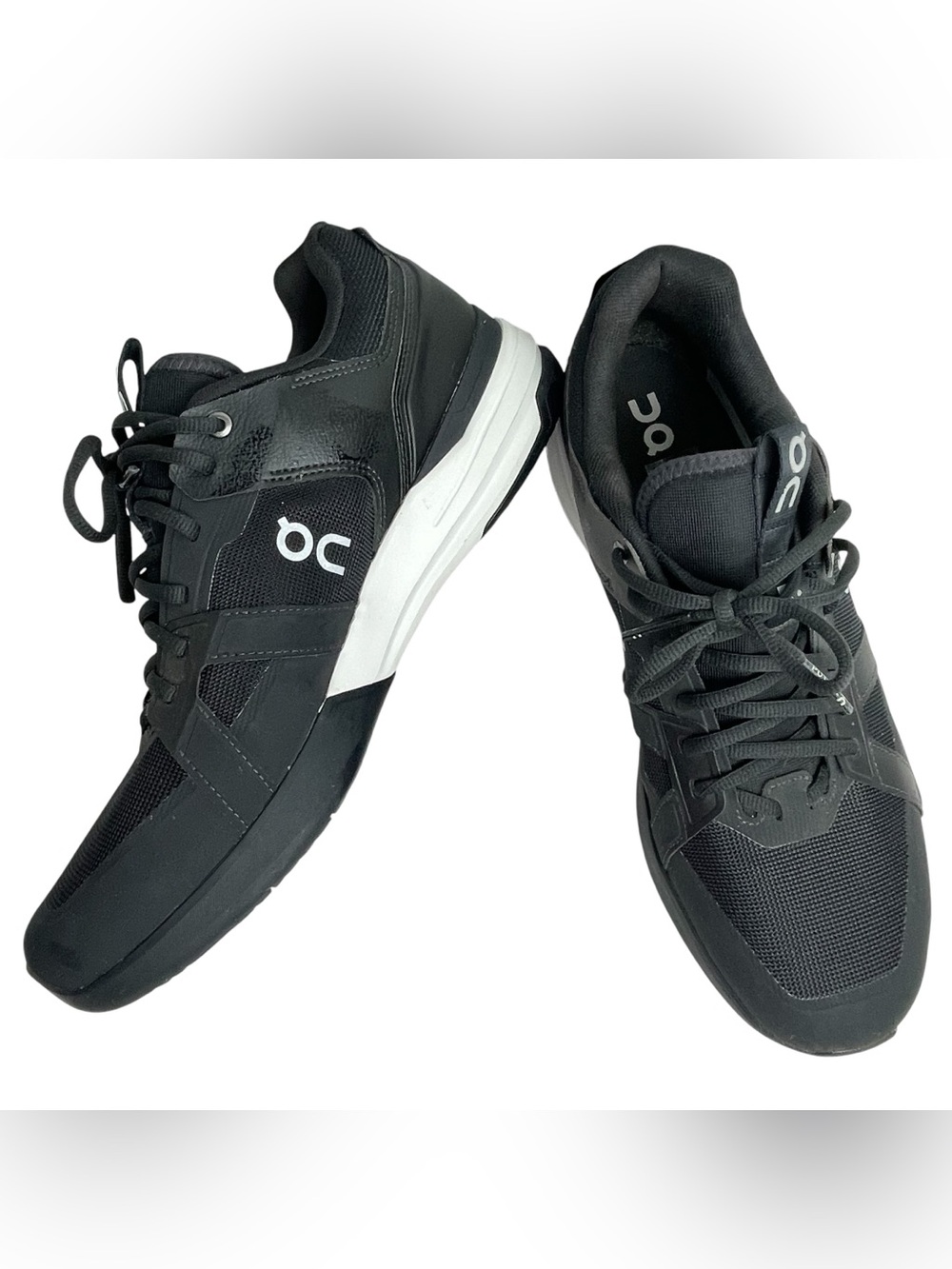 On Running Cloud The ROGER Clubhouse Pro Mens Black Tennis Shoes US 12.5 EU47.5